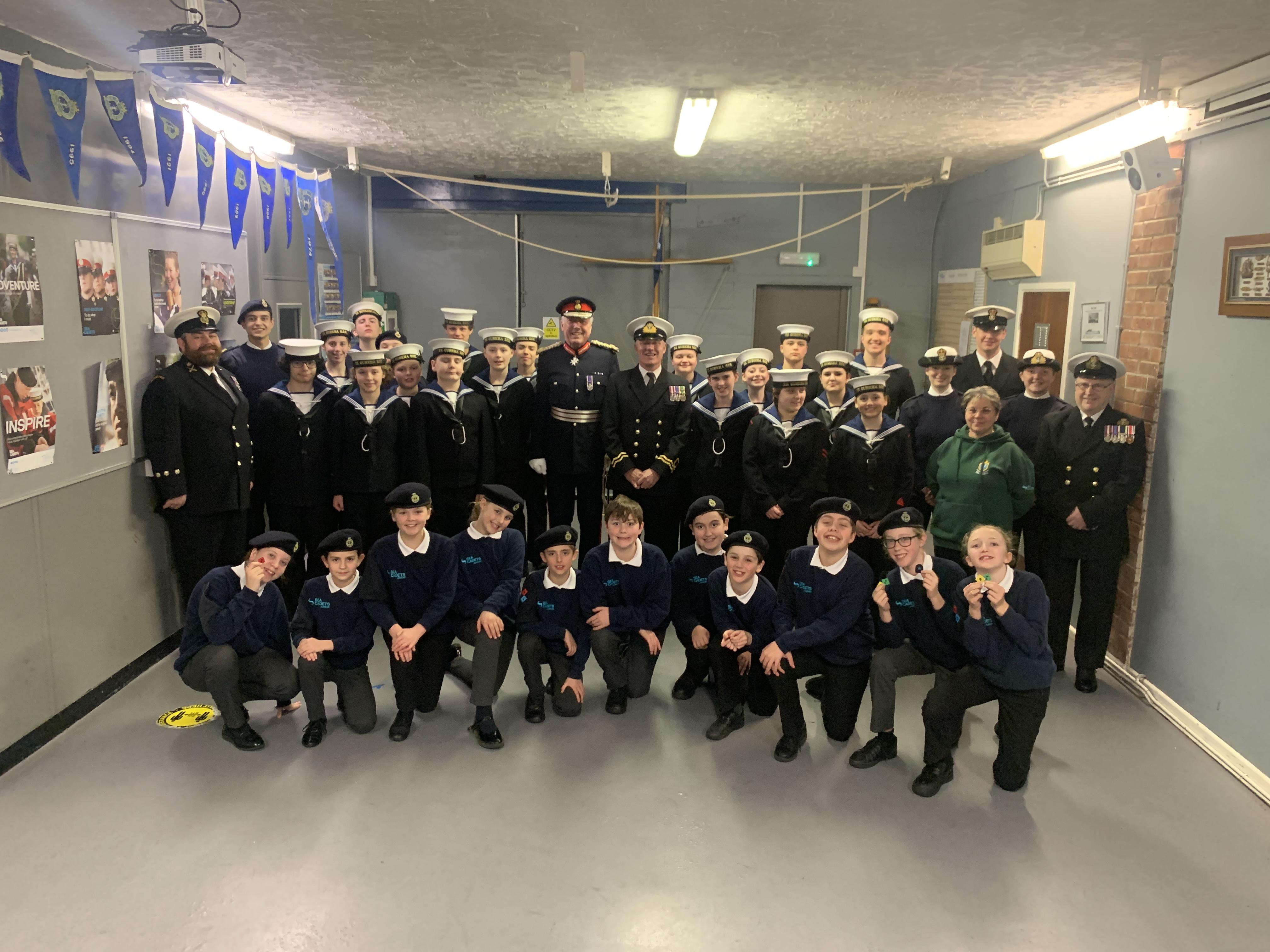 Lord Lieutenant Tim Cox visits the Stratford-upon-Avon Sea Cadets.