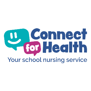 Connect for health logo with smilie face in a speach bubble.
