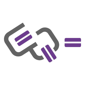 Interlocking chains spelling out &#039;EQ&#039;