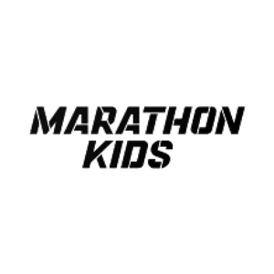 black text on a white background saying 'Marathon Kids'