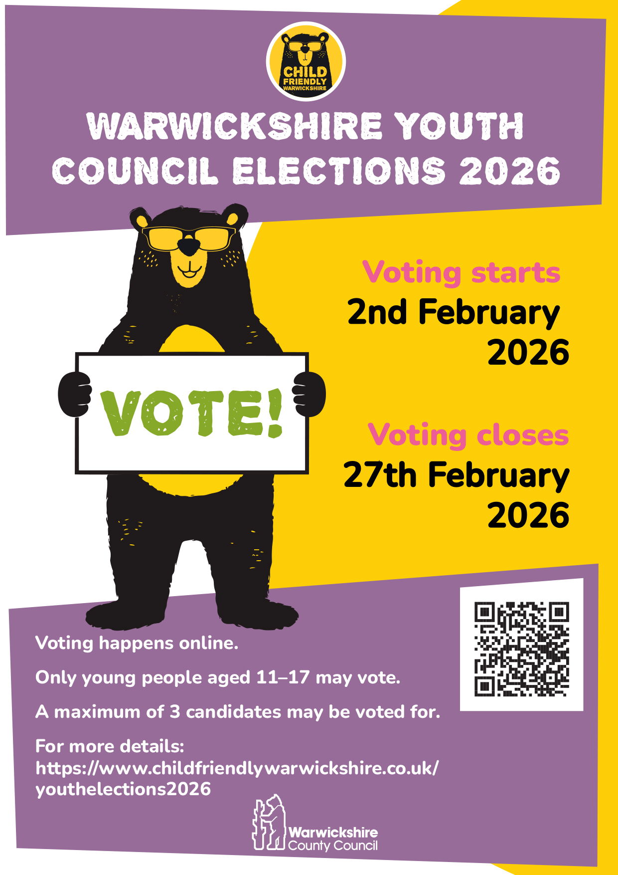 Warwickshire Youth Council Elections 2026
