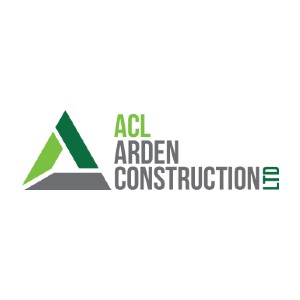 green triangle next to brand name Arden Construction